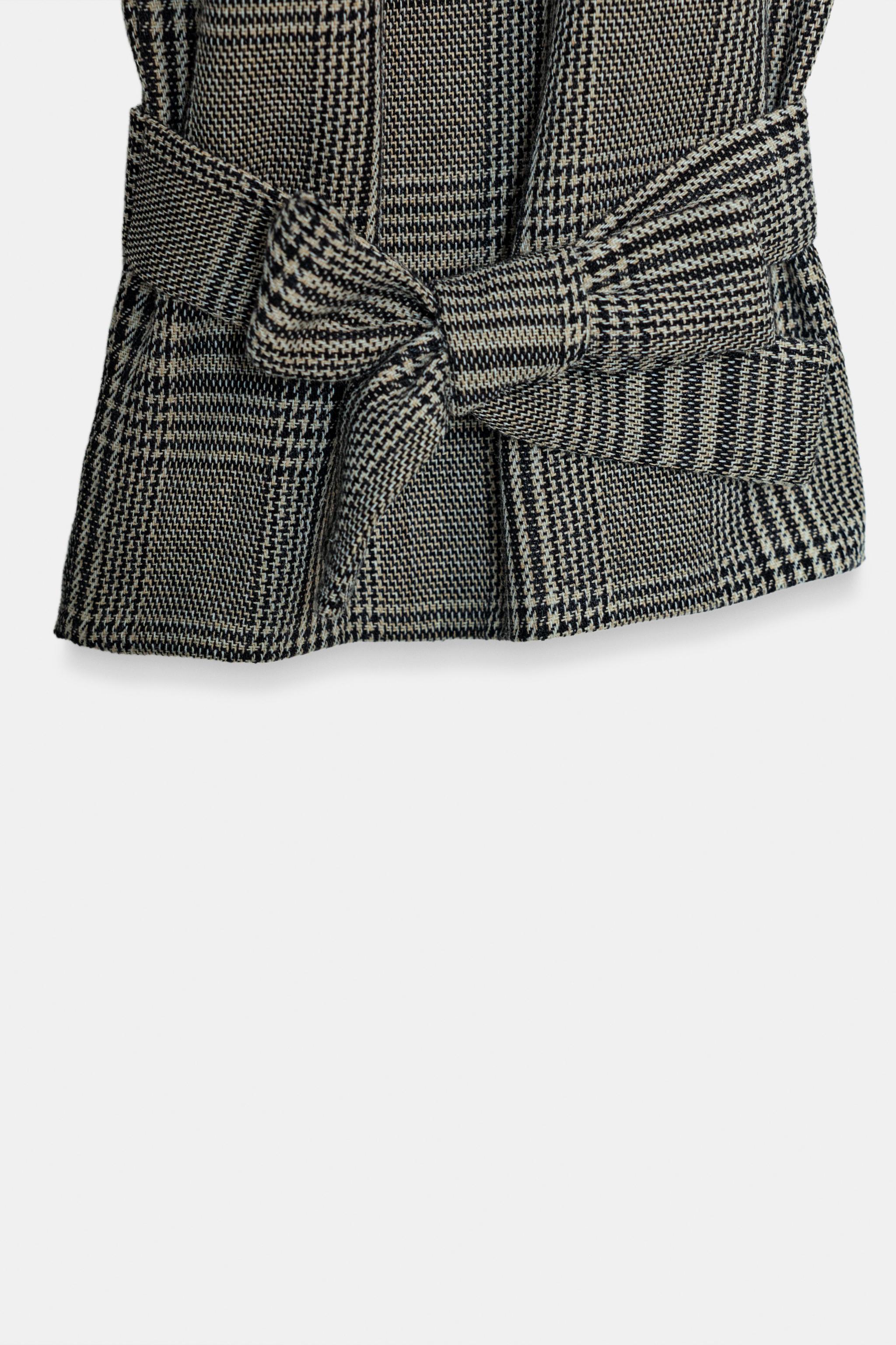 HOUNDSTOOTH PANTS WITH BOW HEM